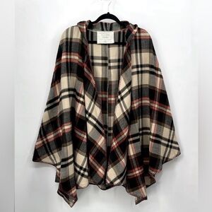 CALIFORNIA MOONRISE Plaid Hooded Cape